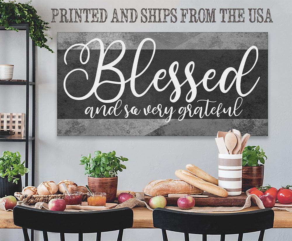 Blessed and Grateful - Canvas