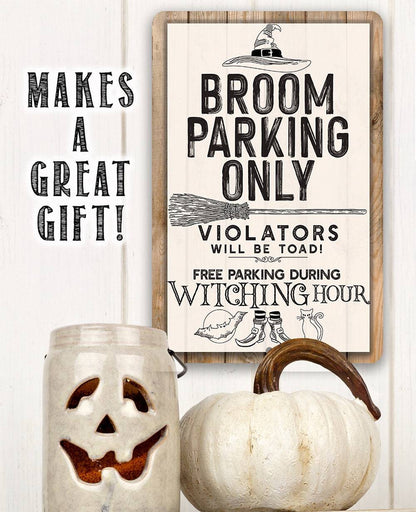 Broom Parking - Metal Sign
