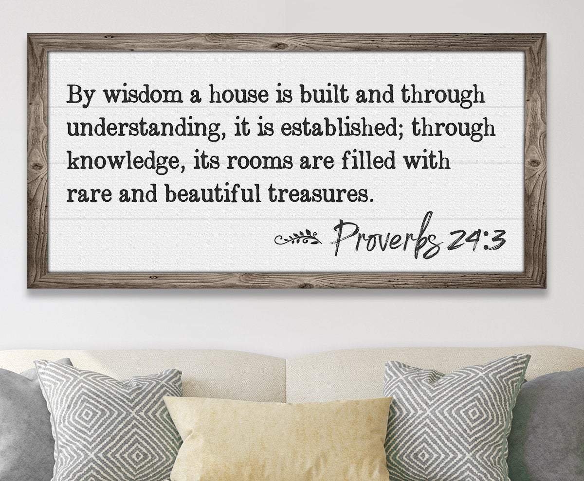 By Wisdom Proverbs 24 - Canvas