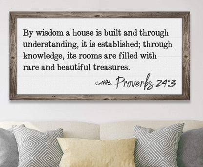 By Wisdom Proverbs 24 - Canvas