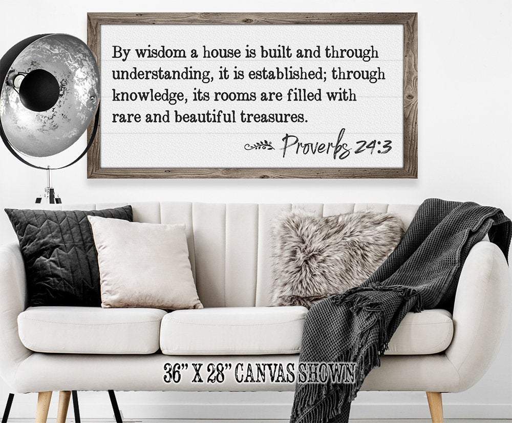 By Wisdom Proverbs 24 - Canvas