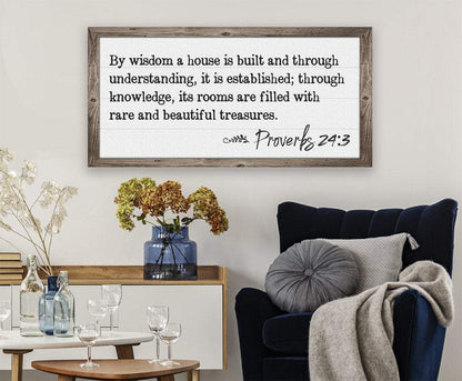 By Wisdom Proverbs 24 - Canvas