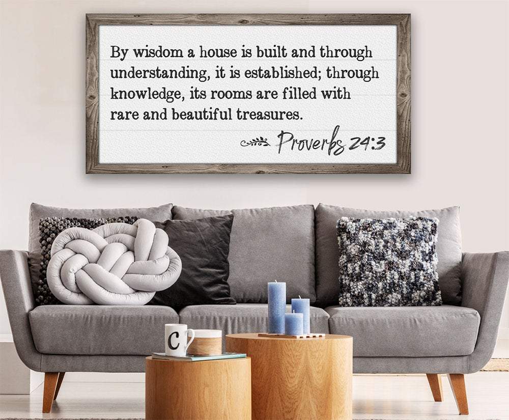 By Wisdom Proverbs 24 - Canvas