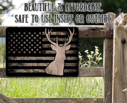 Camo Flag Hunting - Metal Sign