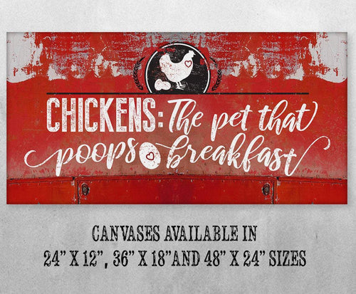 Chickens The Pet That Poops - Canvas