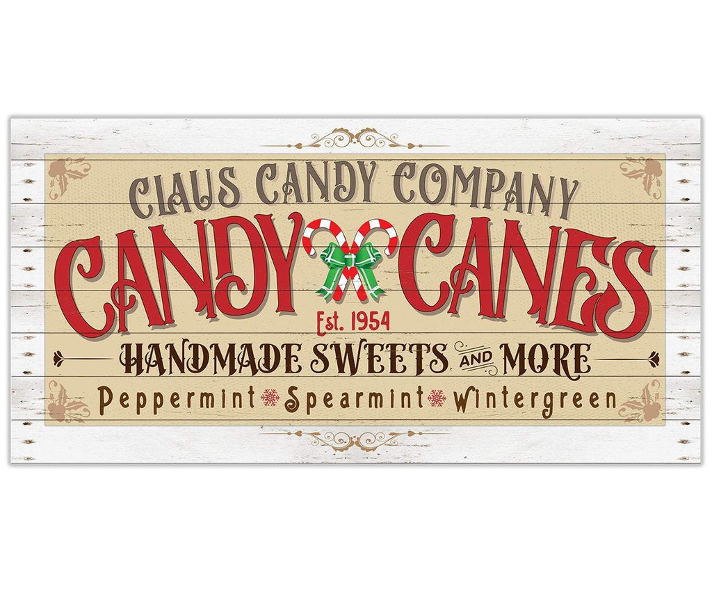Claus Candy Cane Co - Canvas