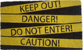Danger Do Not Enter Vinyl Coir Doormat