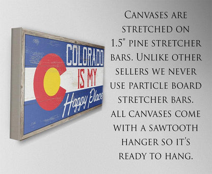 Colorado My Happy Place - Canvas