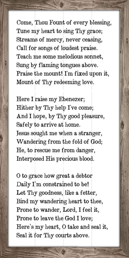 Come Thou Fount - Canvas