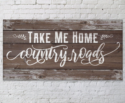 Country Roads - Canvas