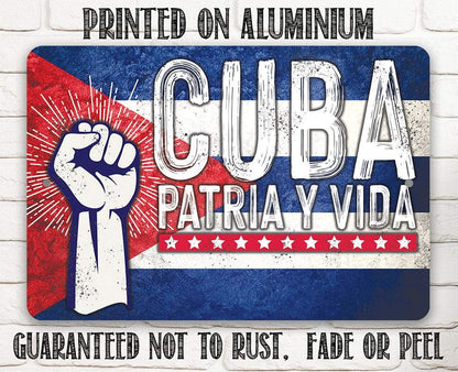 Cuba Libre Patria Y Vida - Metal Sign