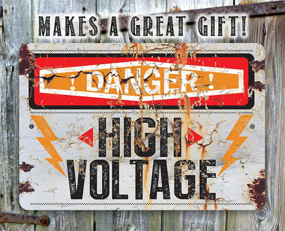 Danger High Voltage - Metal Sign