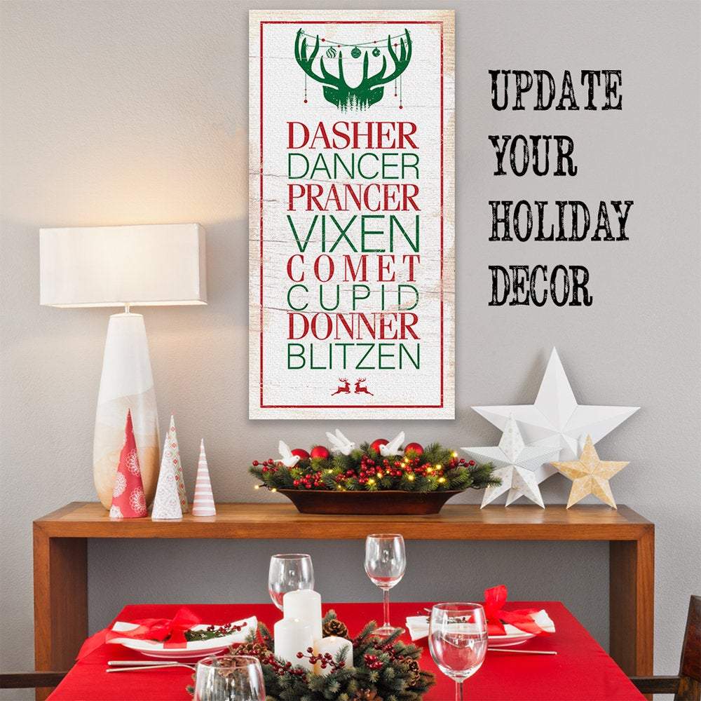 Dasher Dancer Prancer - Canvas