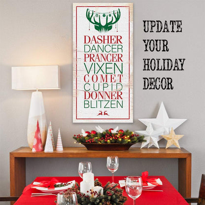 Dasher Dancer Prancer - Canvas
