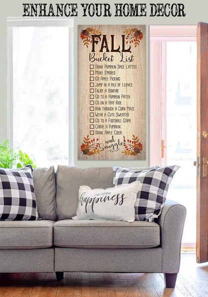 Fall Bucket List - Canvas