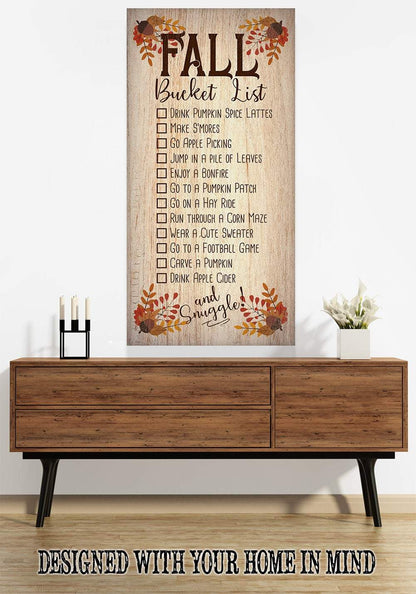 Fall Bucket List - Canvas