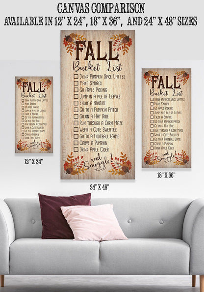Fall Bucket List - Canvas