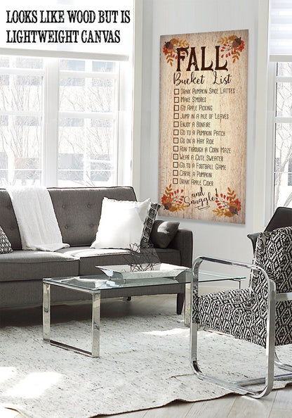 Fall Bucket List - Canvas