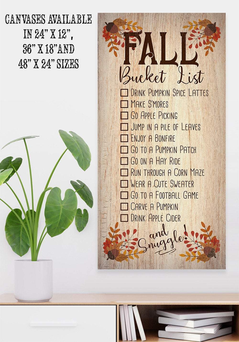 Fall Bucket List - Canvas