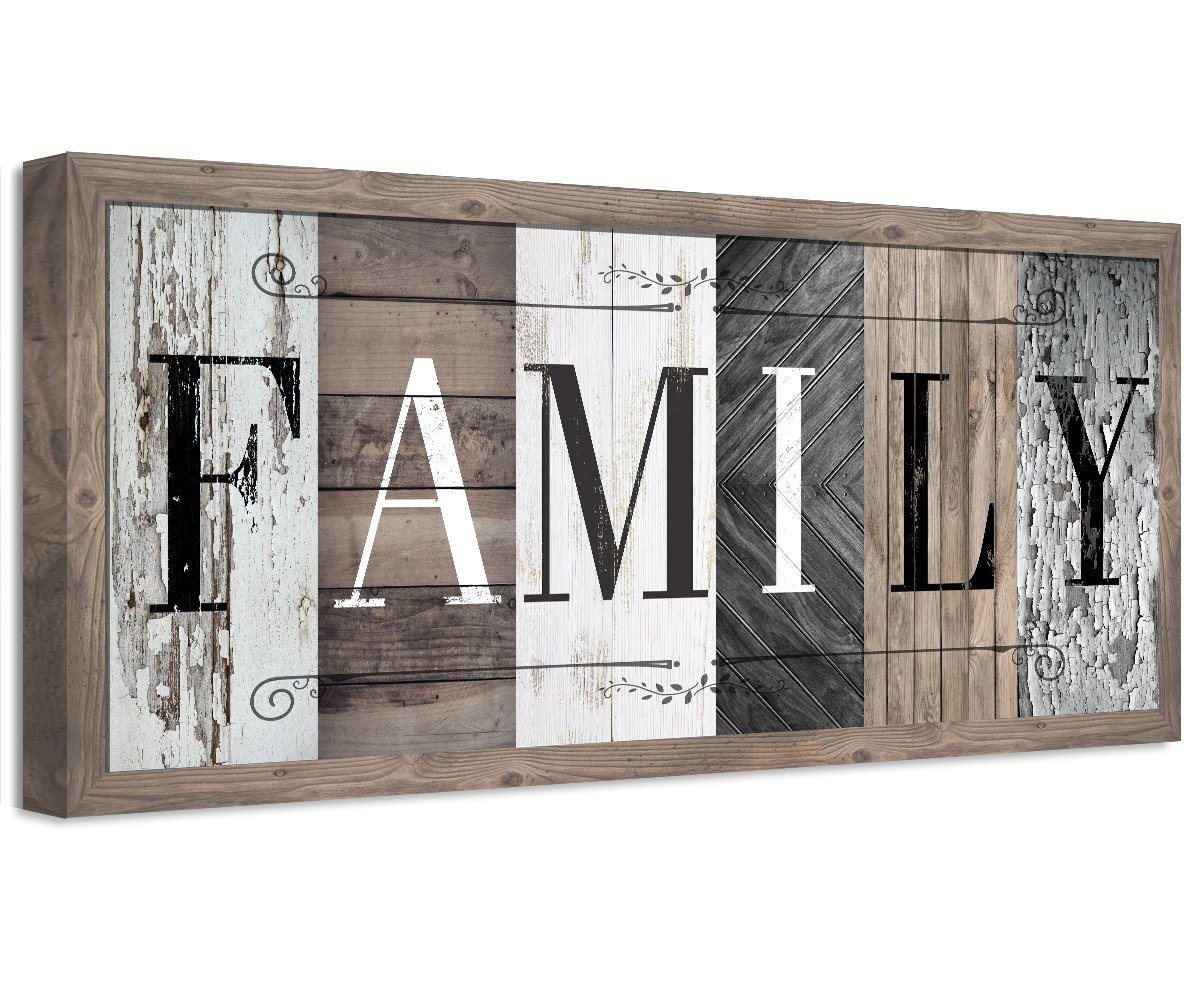 Family in Multi Pattern - Canvas