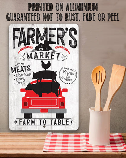 Farmer's Market - Metal Sign