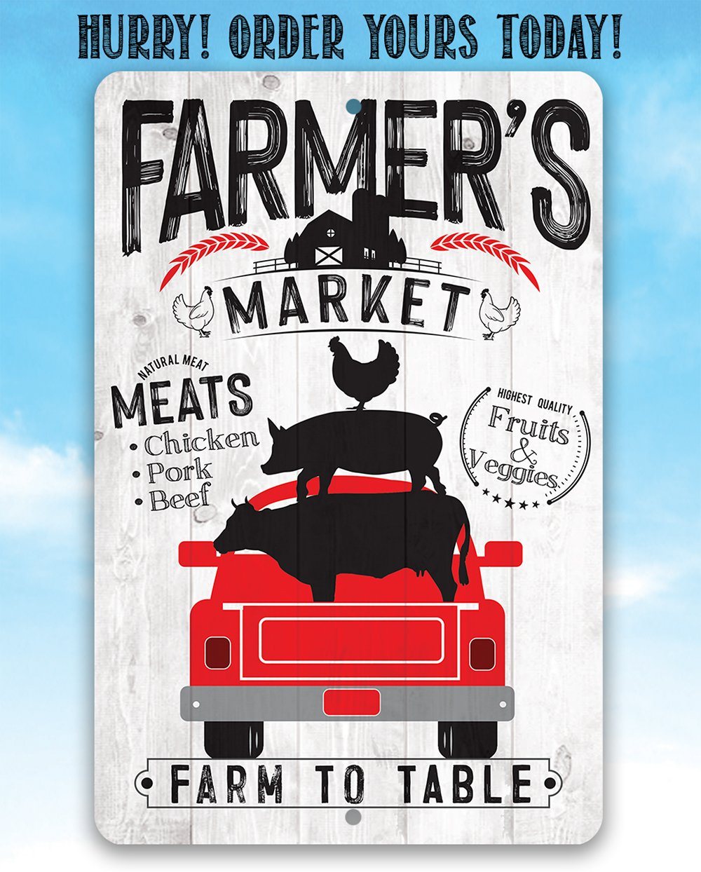 Farmer's Market - Metal Sign