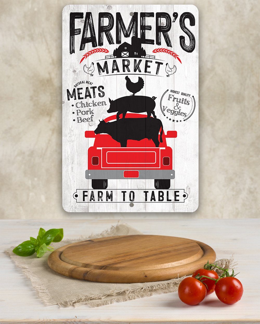Farmer's Market - Metal Sign
