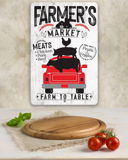 Farmer's Market - Metal Sign