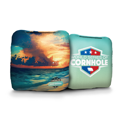World Series of Cornhole 6 Inch Professional Cornhole Bag - WSOC Gulf Shores National Park