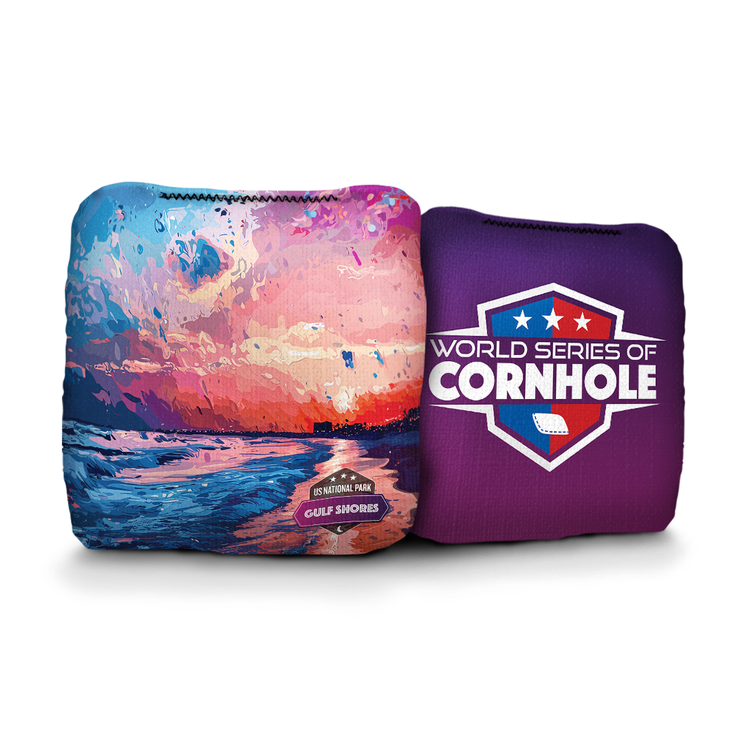 World Series of Cornhole 6 Inch Professional Cornhole Bag - WSOC Gulf Shores National Park