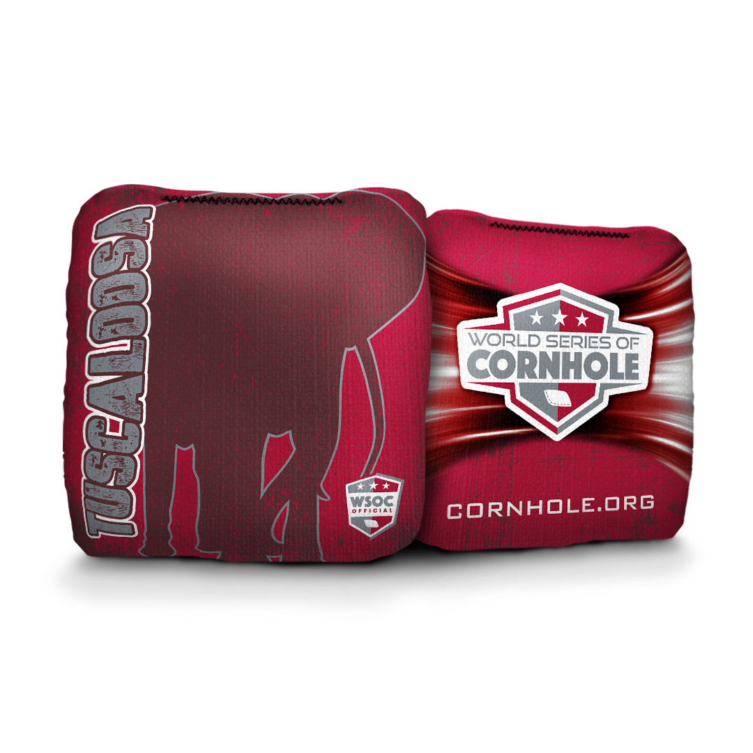 Alabama Crimson Tide Tuscaloosa - 6 Inch WSOC Official Pro Cornhole Bags