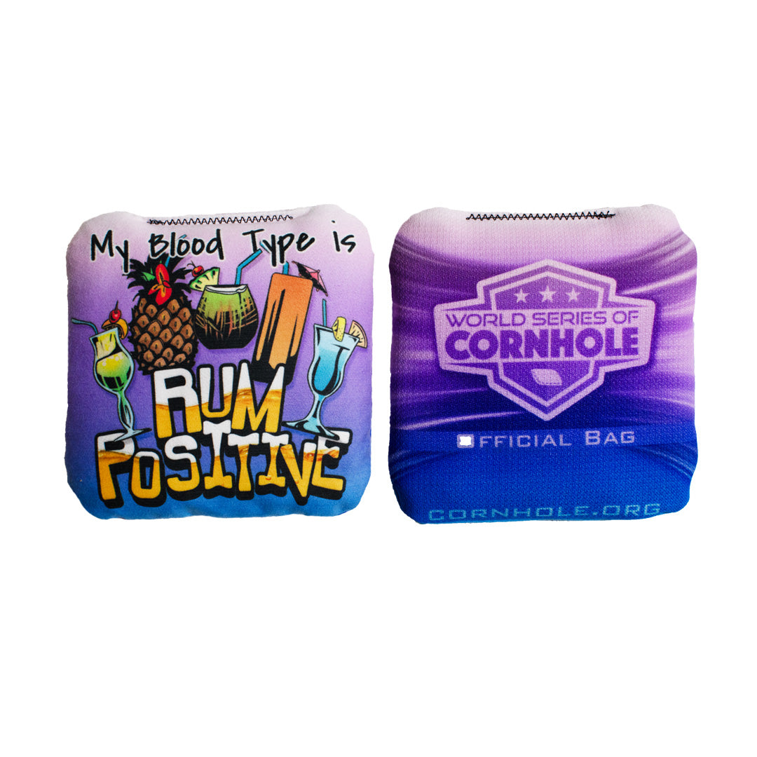 Blood Type Is Rum - 6 Inch WSOC Official Pro Cornhole Bags