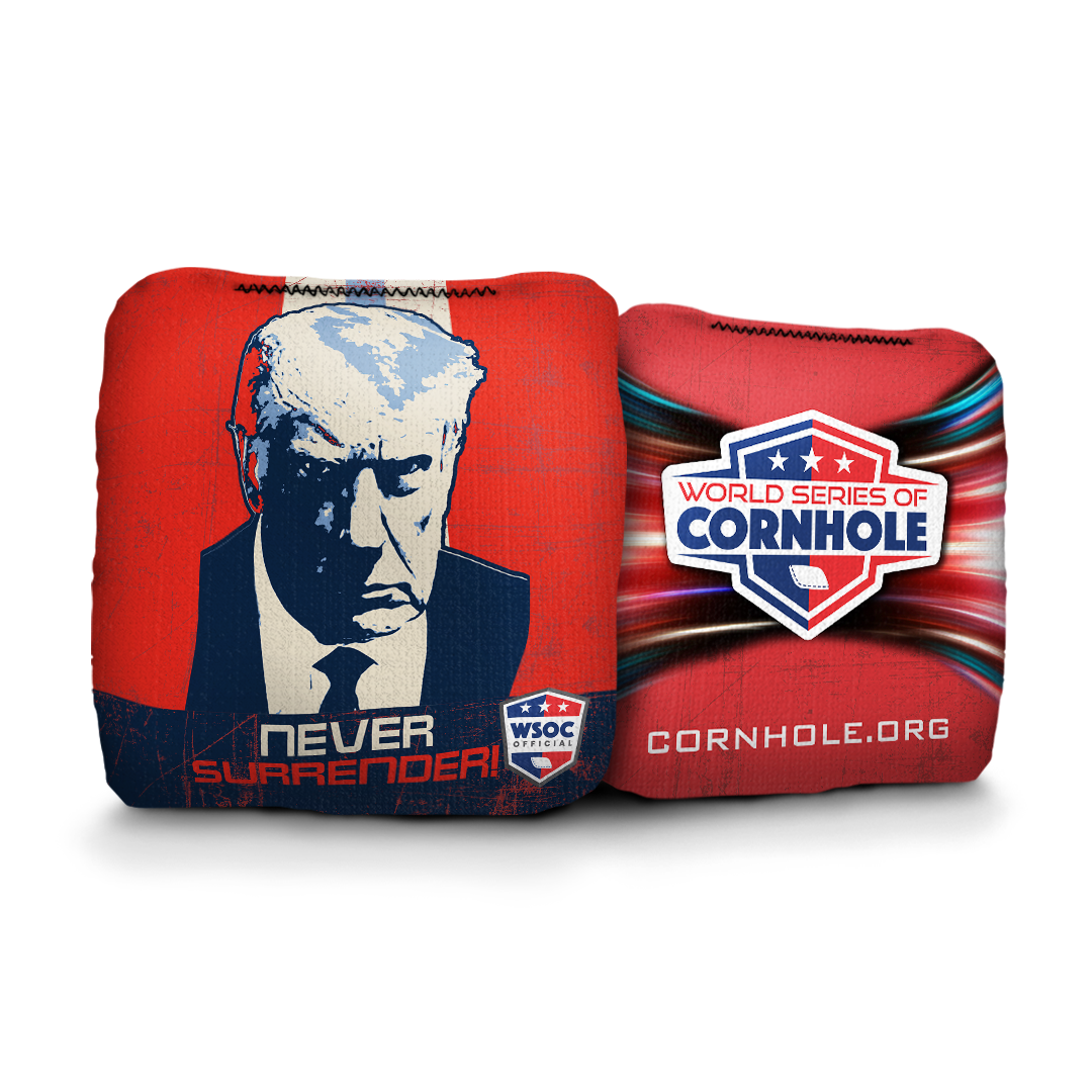 Donald Trump Never Surrender - 6 Inch WSOC Official Pro Cornhole Bags