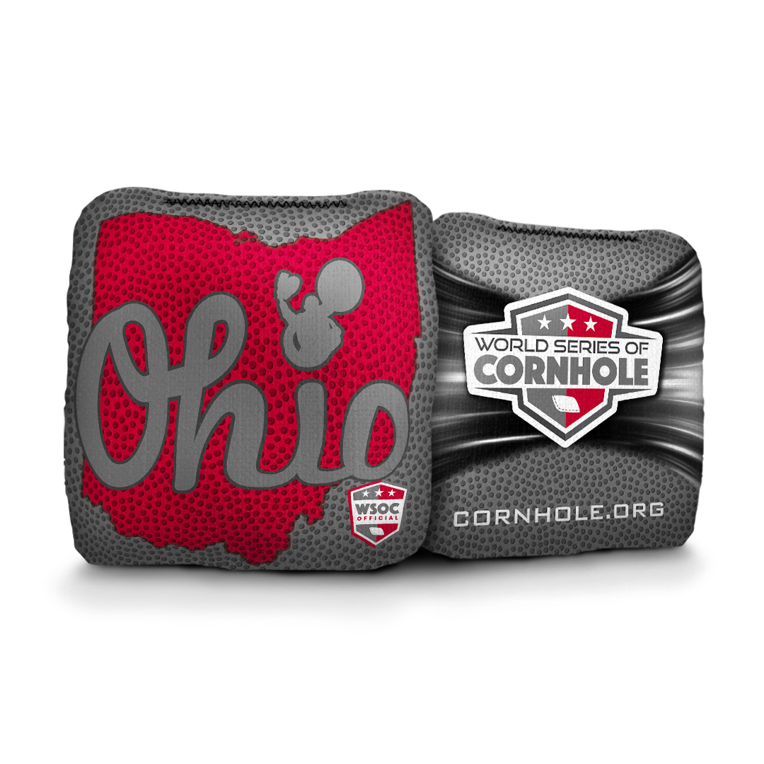 Ohio State Buckeyes Script Ohio - 6 Inch WSOC Official Pro Cornhole Bags