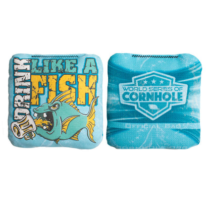 Drink Like A Fish Bags - 6 Inch WSOC Official Pro Cornhole Bags