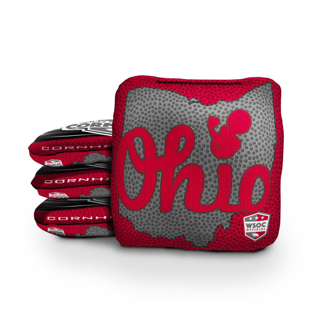 Ohio State Buckeyes Script Ohio - 6 Inch WSOC Official Pro Cornhole Bags