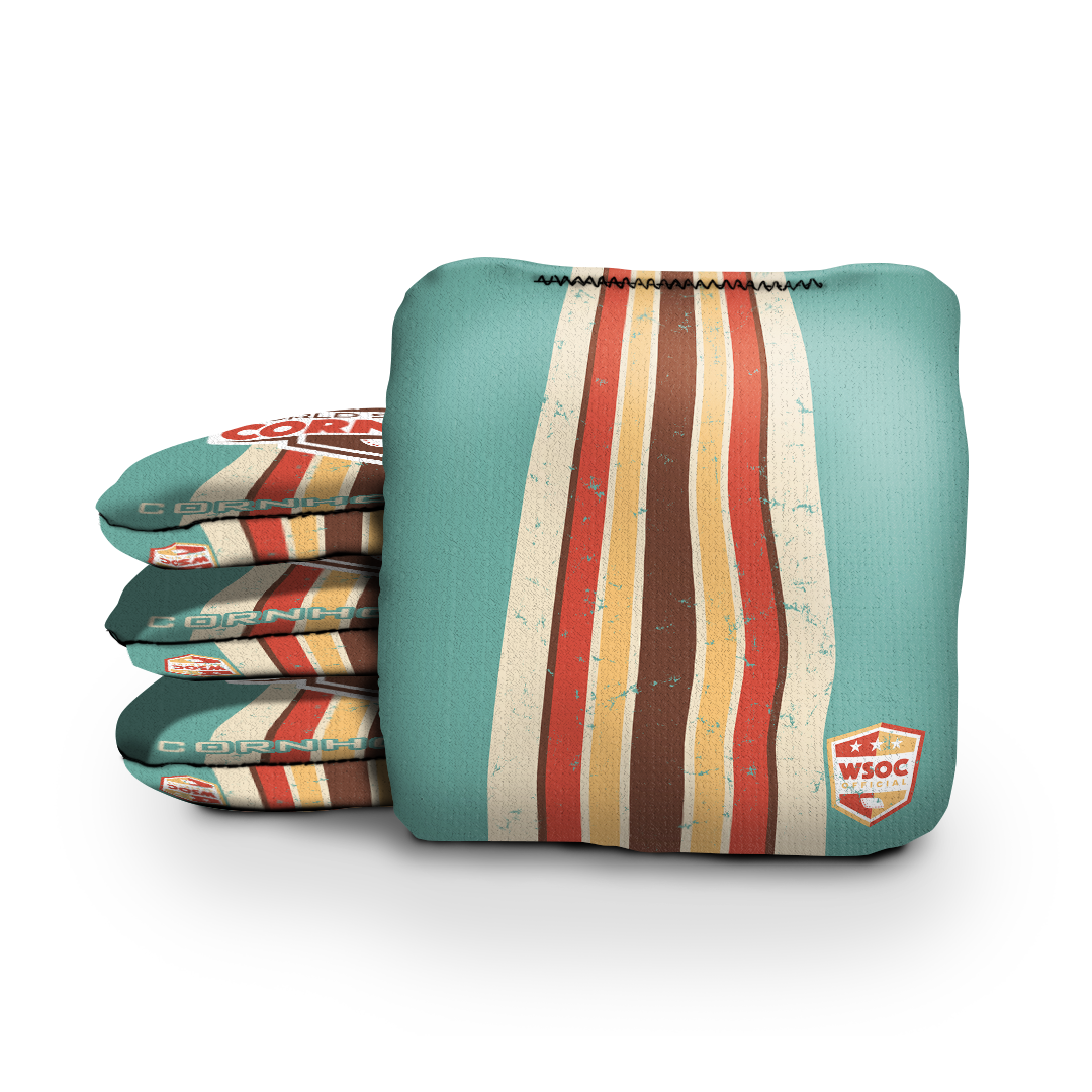 Retro And Vintage Stripes - 6 Inch WSOC Official Pro Cornhole Bags