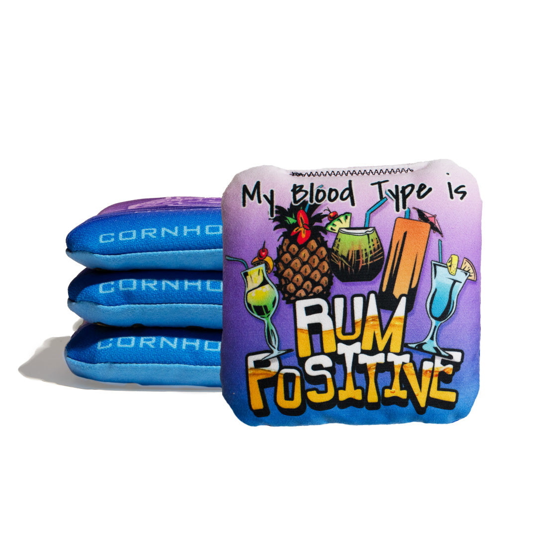 Blood Type Is Rum - 6 Inch WSOC Official Pro Cornhole Bags