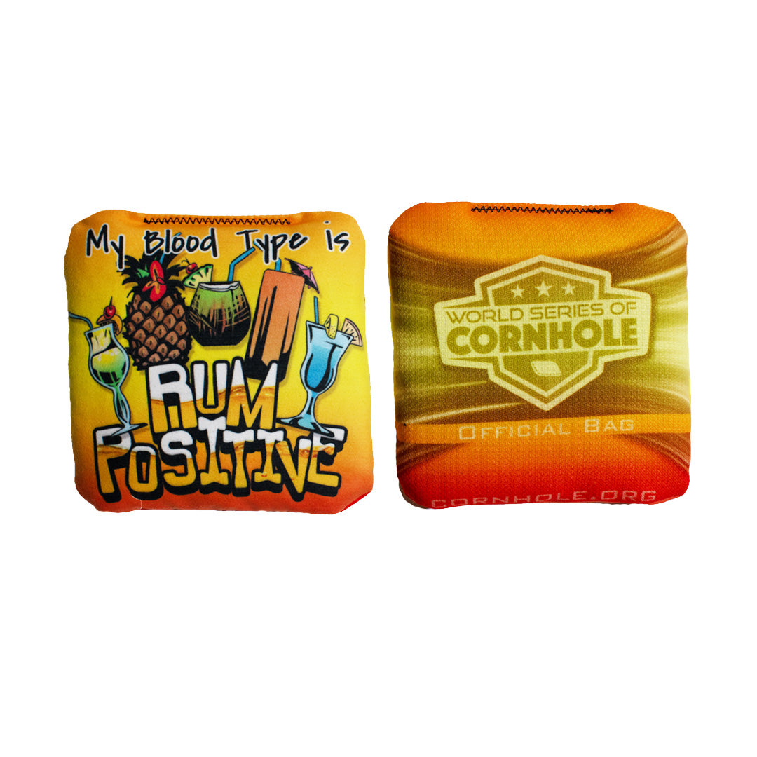 Blood Type Is Rum - 6 Inch WSOC Official Pro Cornhole Bags
