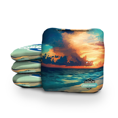 World Series of Cornhole 6 Inch Professional Cornhole Bag - WSOC Gulf Shores National Park