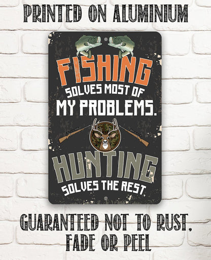 Fishing and Hunting - Metal Sign