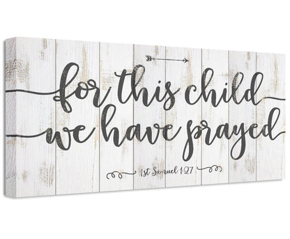 For This Child We Have Prayed - Canvas