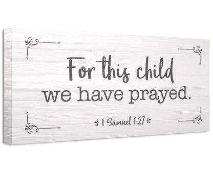 For This Child We Have Prayed 2 - Canvas