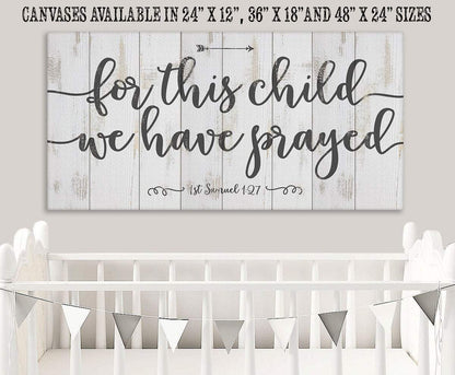 For This Child We Have Prayed - Canvas