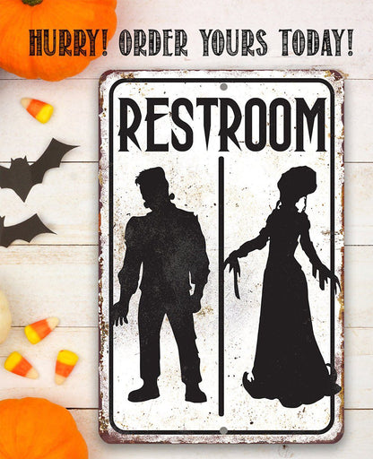 Frankenstein Restroom - Metal Sign