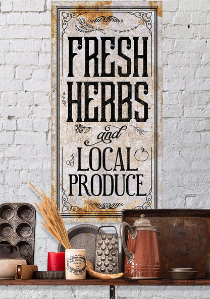 Fresh Herbs and Local Produce - Canvas
