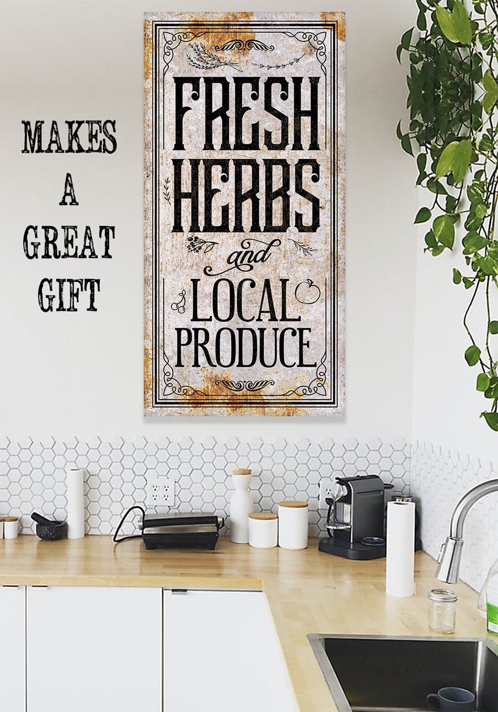 Fresh Herbs and Local Produce - Canvas