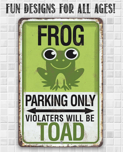 Frog Parking - Metal Sign