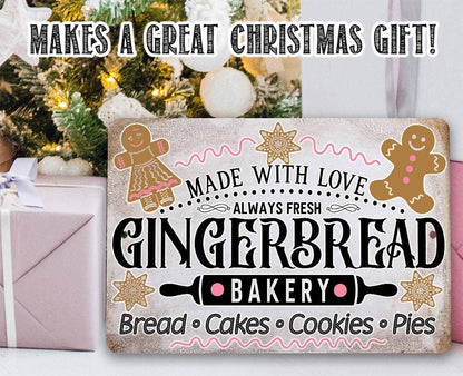 Gingerbread Bakery - Metal Sign