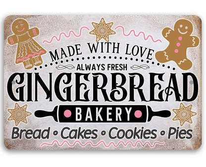 Gingerbread Bakery - Metal Sign